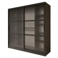 Meubella - Kledingkast Fessaro - Zwart - 200 cm