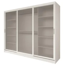 Meubella - Kledingkast Fessaro - Wit - 250 cm