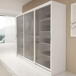Meubella - Kledingkast Fessaro - Wit - 250 cm