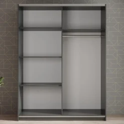 Meubella - Kledingkast Ganaro - Grijs - 150 cm