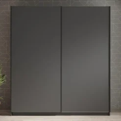 Meubella - Kledingkast Ganaro - Grijs - 180 cm