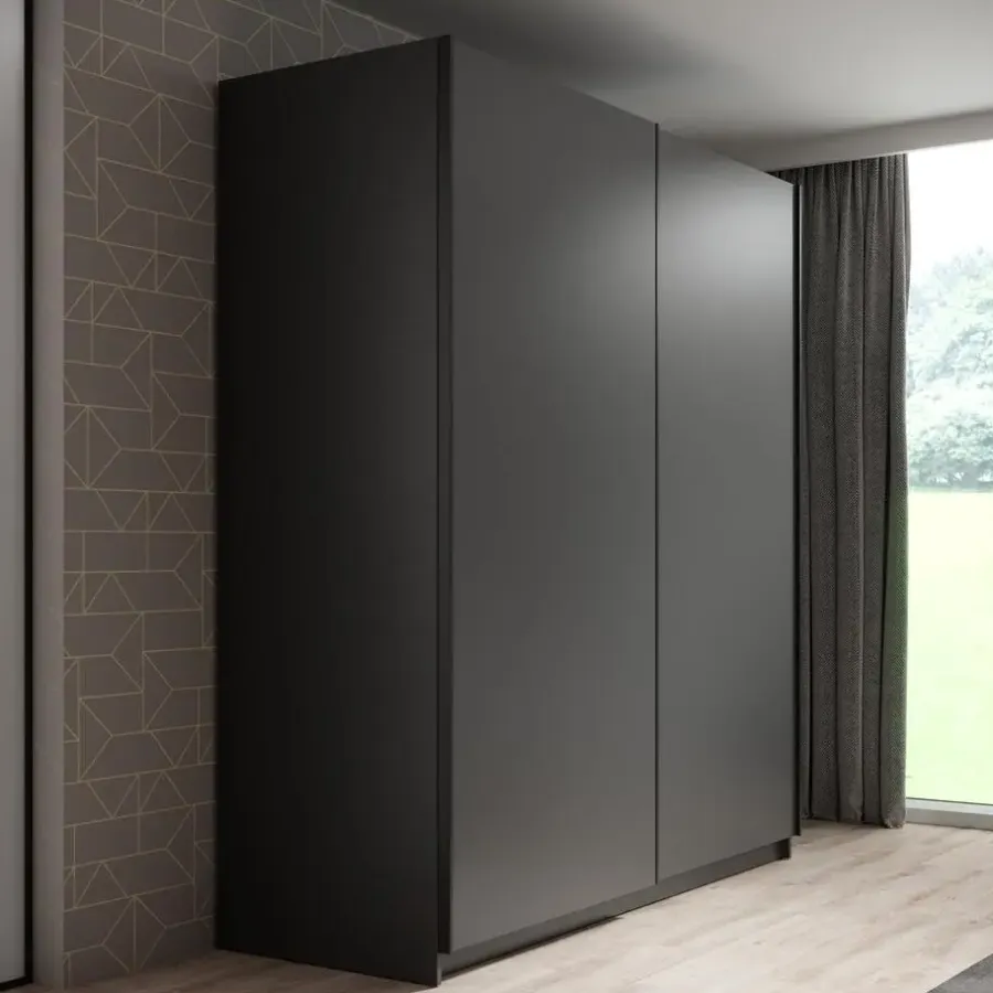 Meubella - Kledingkast Ganaro - Grijs - 180 cm