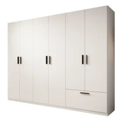 Meubella - Kledingkast Lillian - Wit - 270 cm
