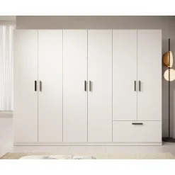 Meubella - Kledingkast Lillian - Wit - 270 cm