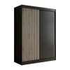 Schuifdeurkasten-Meubella - Kledingkast Lisbon - Zwart - 150 cm