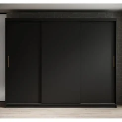 Meubella - Kledingkast Mandalin - Zwart - 250 cm