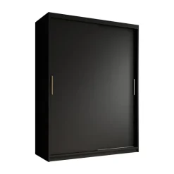 Schuifdeurkasten-Meubella - Kledingkast Mandalin - Zwart - 150 cm
