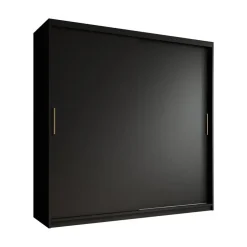 Meubella - Kledingkast Mandalin - Zwart - 200 cm