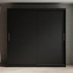 Meubella - Kledingkast Mandalin - Zwart - 200 cm