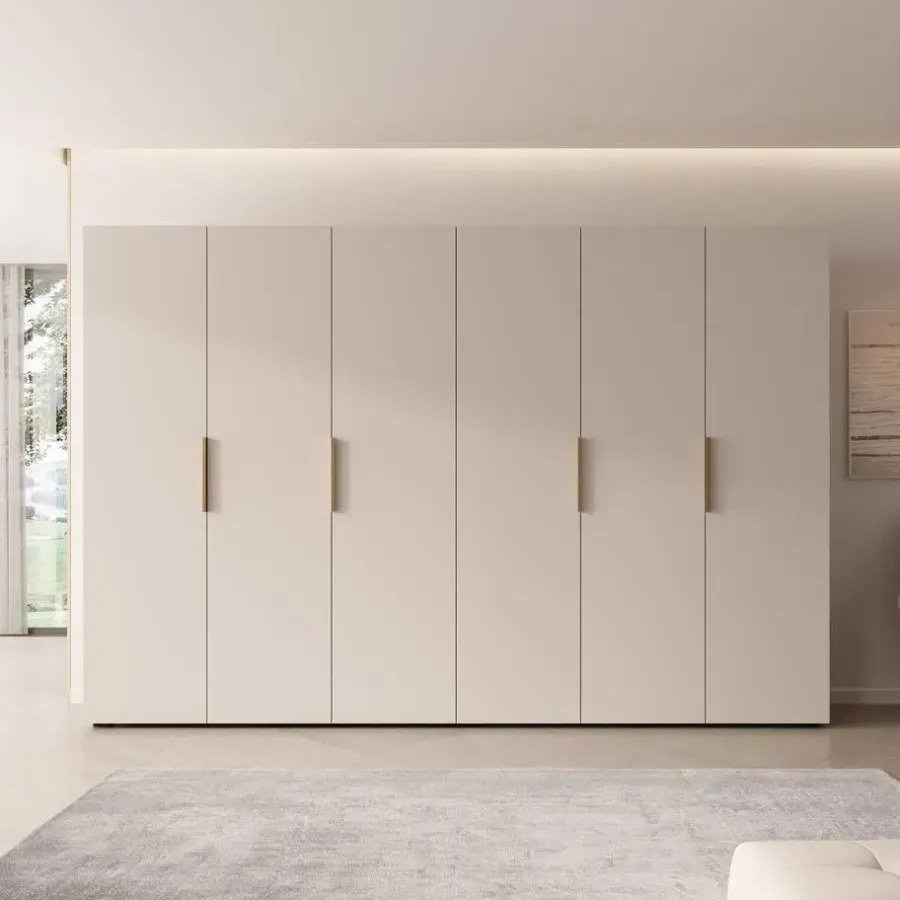 Draaideurkasten-Meubella - Kledingkast Marquesa - Beige - 300 cm