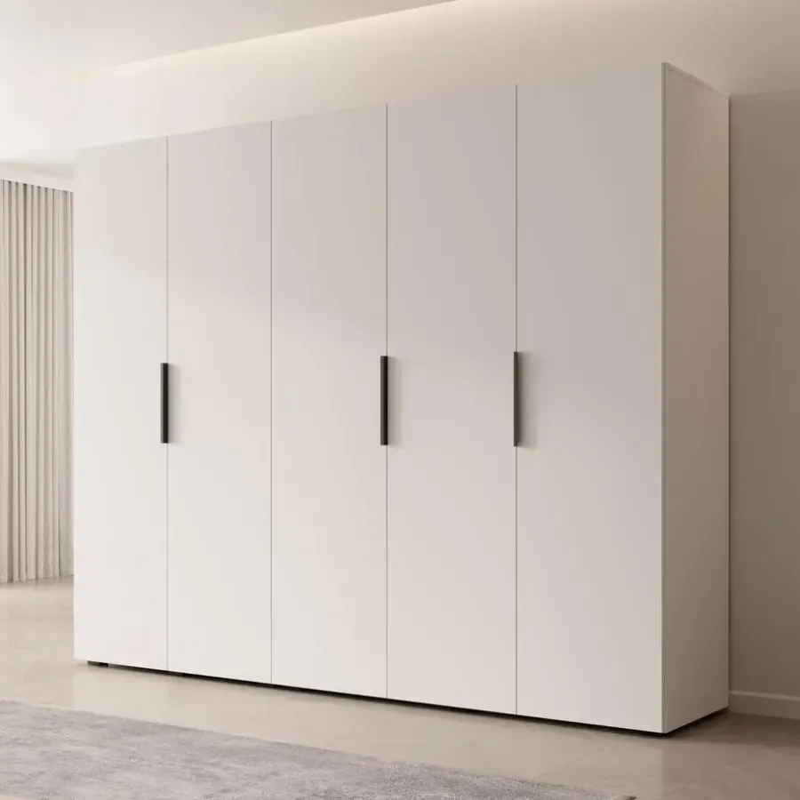 Draaideurkasten-Meubella - Kledingkast Marquesa - Wit - 250 cm