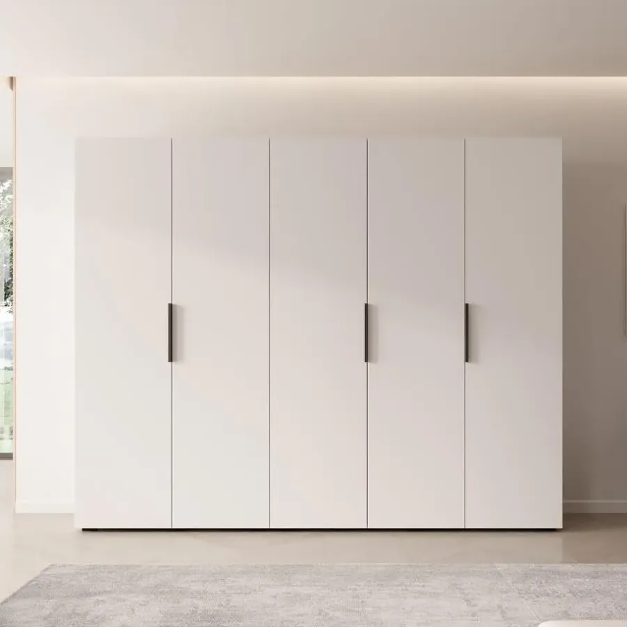 Draaideurkasten-Meubella - Kledingkast Marquesa - Wit - 250 cm