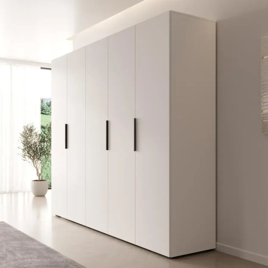 Draaideurkasten-Meubella - Kledingkast Marquesa - Wit - 250 cm