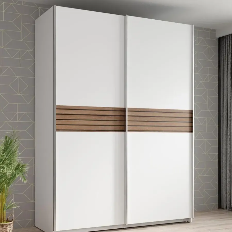 Meubella - Kledingkast Mendoza - Wit - 150 cm