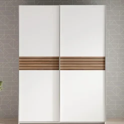 Meubella - Kledingkast Mendoza - Wit - 150 cm