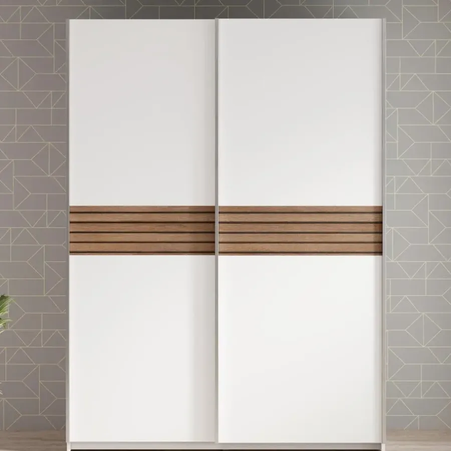 Meubella - Kledingkast Mendoza - Wit - 150 cm