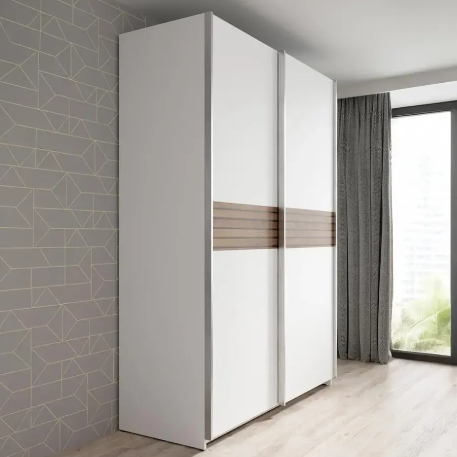 Meubella - Kledingkast Mendoza - Wit - 150 cm