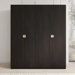 Meubella - Kledingkast Monor - Zwart eiken - 180 cm