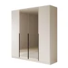 Meubella - Kledingkast Sabre - Wit - 200 cm - Met spiegel