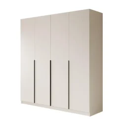 Draaideurkasten-Meubella - Kledingkast Sabre - Wit - 200 cm
