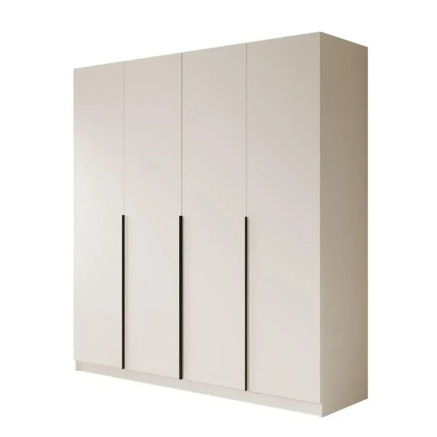 Draaideurkasten-Meubella - Kledingkast Sabre - Wit - 200 cm