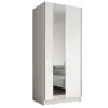 Schuifdeurkasten-Meubella - Kledingkast Salta - Wit - 80 cm - Met spiegel