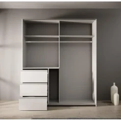 Meubella - Kledingkast Walter - Wit - 170 cm