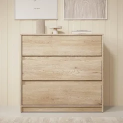 Ladekasten|Ladekasten-Meubella - Ladekast Cuarto - Eiken - 91 cm