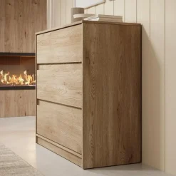 Ladekasten|Ladekasten-Meubella - Ladekast Cuarto - Eiken - 91 cm