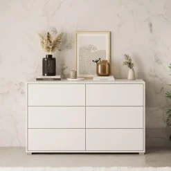Ladekasten|Ladekasten-Meubella - Ladekast Gideon - Wit - 120 cm