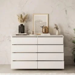 Ladekasten|Ladekasten-Meubella - Ladekast Gideon 2 - Wit - 120 cm