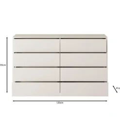Meubella - Ladekast Gideon 2 - Beige - 120 cm