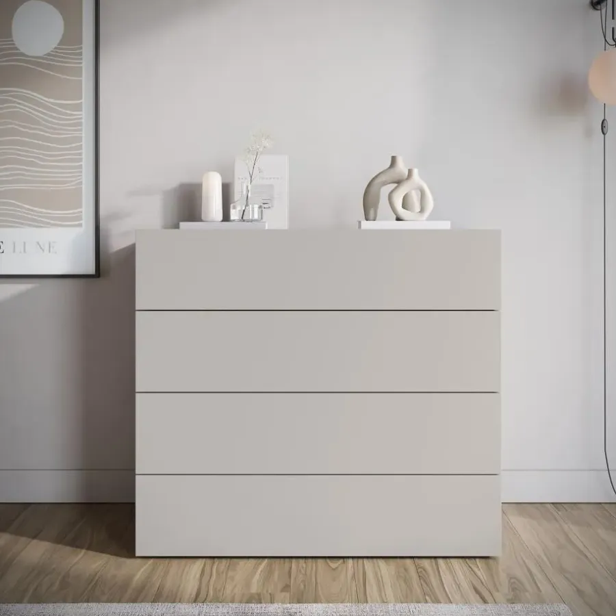 Ladekasten|Ladekasten-Meubella - Ladekast Innocent - Beige - 100 cm