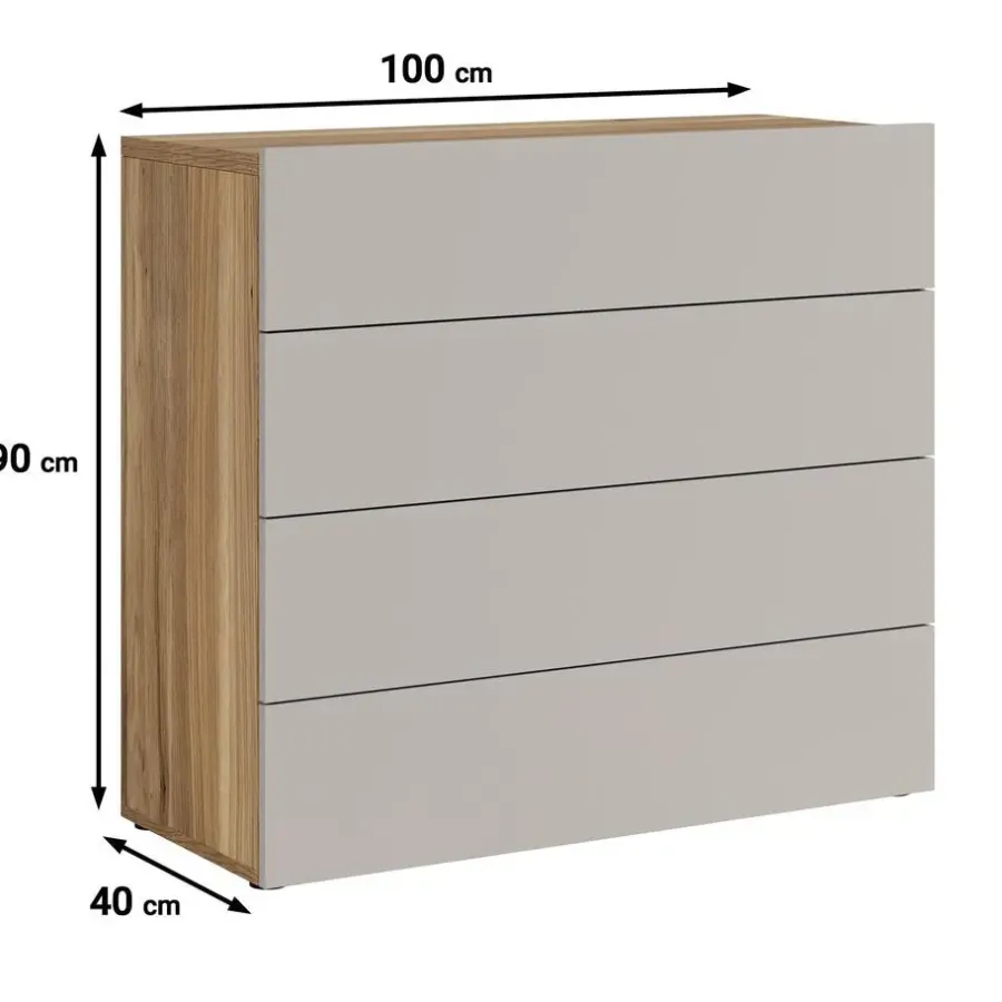 Ladekasten|Ladekasten-Meubella - Ladekast Innocent - Beige - 100 cm