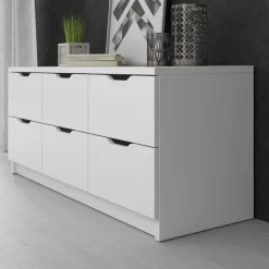 Meubella - Ladekast Kennedy - Wit - 120 cm