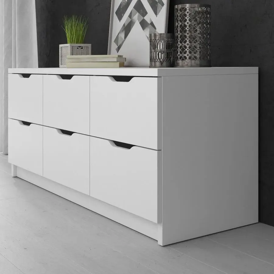 Meubella - Ladekast Kennedy - Wit - 120 cm