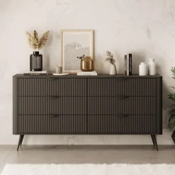 Meubella - Ladekast Lima - Zwart - 163 cm