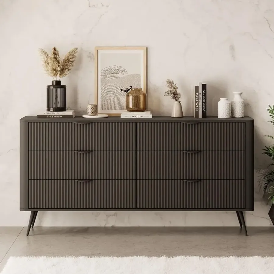 Meubella - Ladekast Lima - Zwart - 163 cm