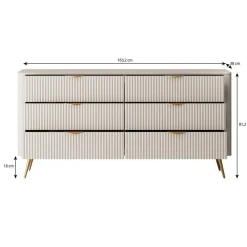 Meubella - Ladekast Lima - Zwart - 163 cm