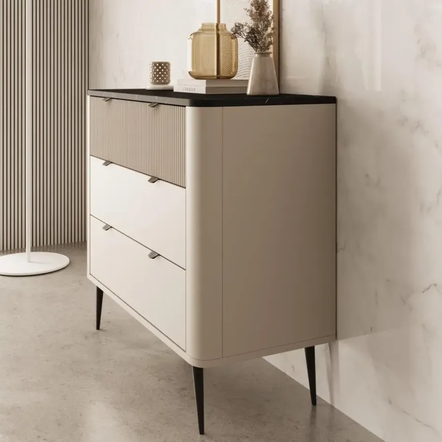 Ladekasten|Ladekasten-Meubella - Ladekast Mace - Beige - 90 cm