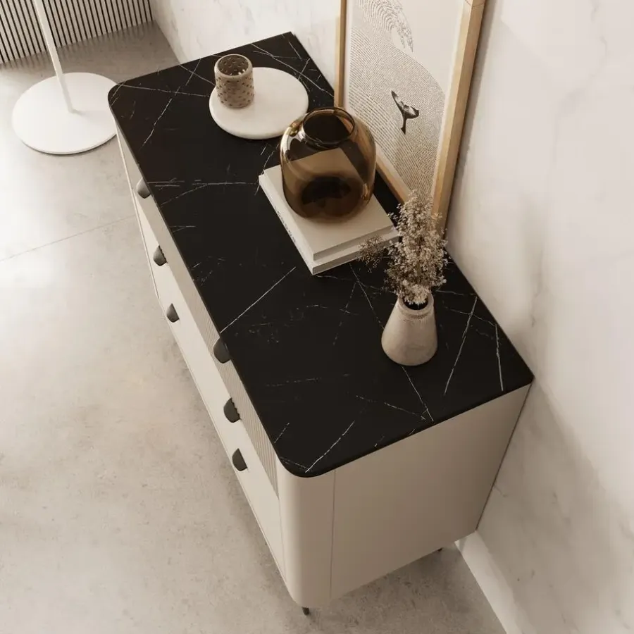 Ladekasten|Ladekasten-Meubella - Ladekast Mace - Beige - 90 cm