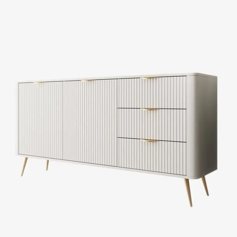 Dressoirs-Meubella - Lima - Dressoir - Wit - 163 cm