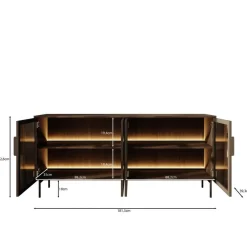 Meubella - Lomo - Dressoir - Beige - 181 cm