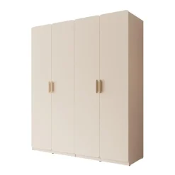 Meubella - Luzon - Kledingkast 4 deurs - Beige - 179x58x210 cm