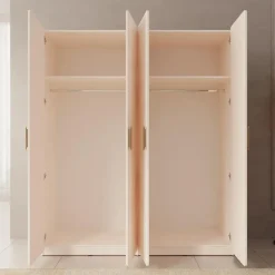 Meubella - Luzon - Kledingkast 4 deurs - Beige - 179x58x210 cm