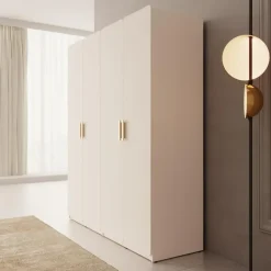 Meubella - Luzon - Kledingkast 4 deurs - Beige - 179x58x210 cm