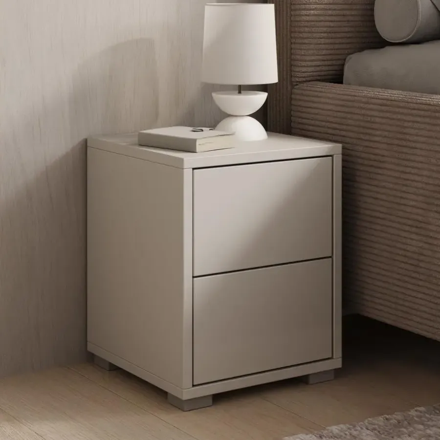 Nachtkastjes|Nachtkastjes-Meubella - Nachtkastje Gideon - Beige - 30 cm