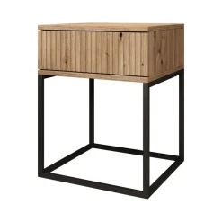Nachtkastjes|Nachtkastjes-Meubella - Nachtkastje Sylvester 1 - Eiken - 40 cm