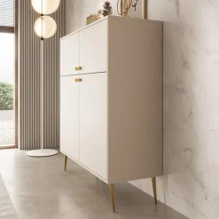 Meubella - Reunion - Dressoir - Beige - 105x41x122 cm