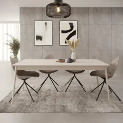 Meubella - Reunion - Eetkamertafel - Beige - 180x90x75 cm